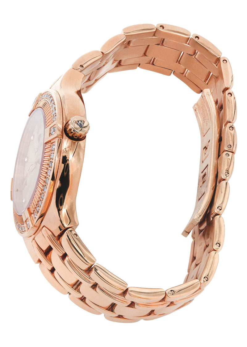 Mens Rose Gold Tone Diamond Watch | Appx. 1.04 Carats