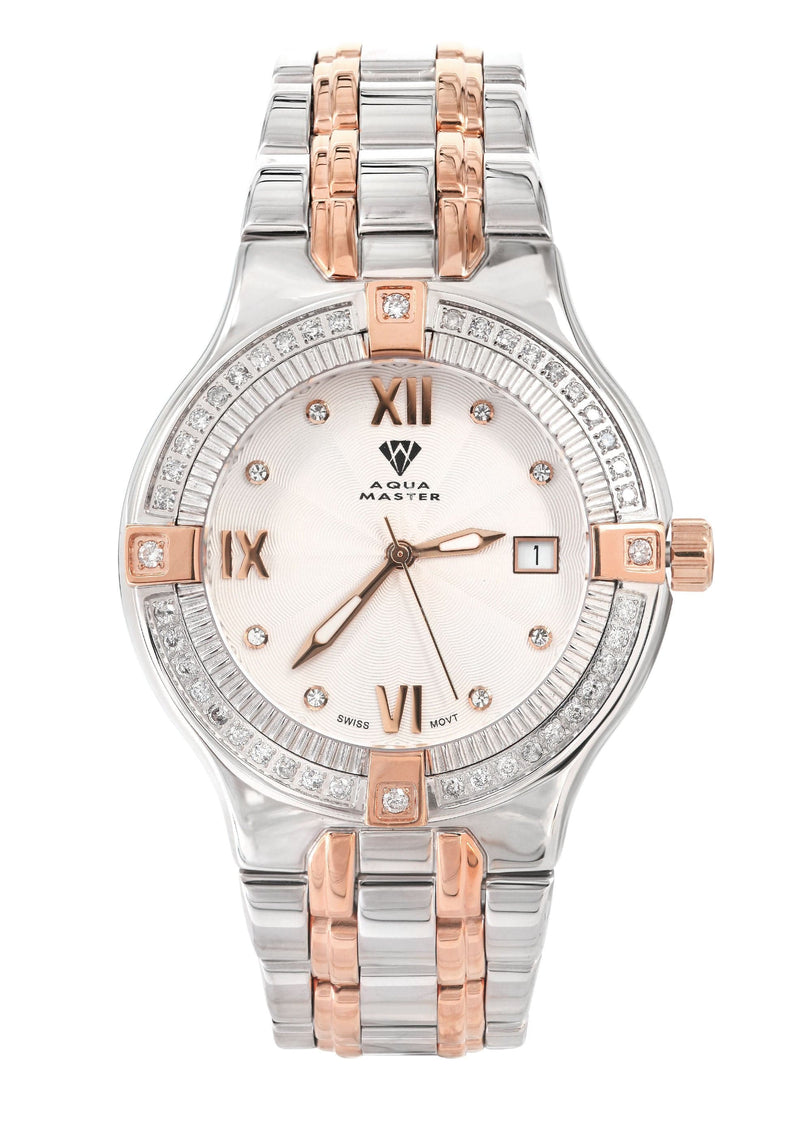 Mens Two Tone Rose Diamond Watch | Appx. 1.04 Carats