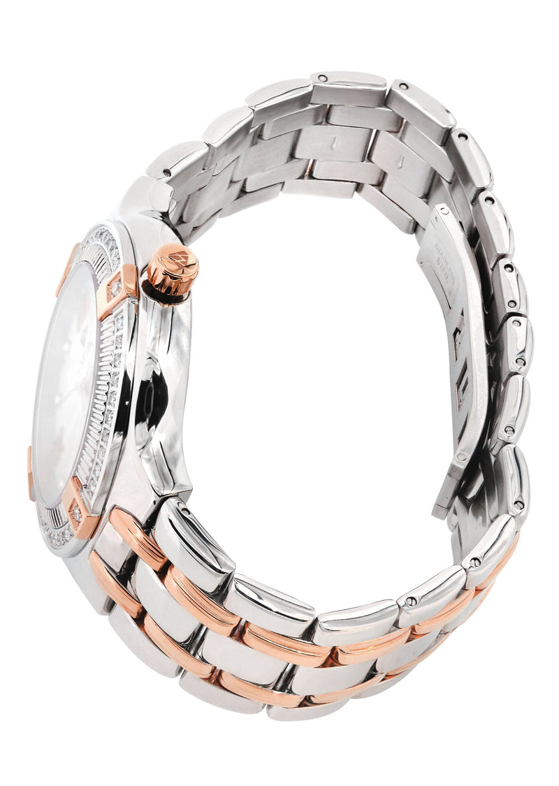 Mens Two Tone Rose Diamond Watch | Appx. 1.04 Carats