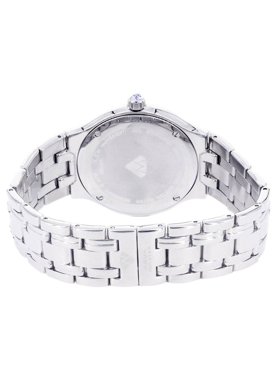 Mens White Gold Tone Diamond Watch | Appx. 1.05 Carats