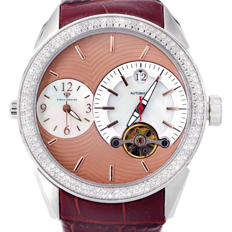 Mens White Gold Tone Diamond Watch | Appx. 1.75 Carats