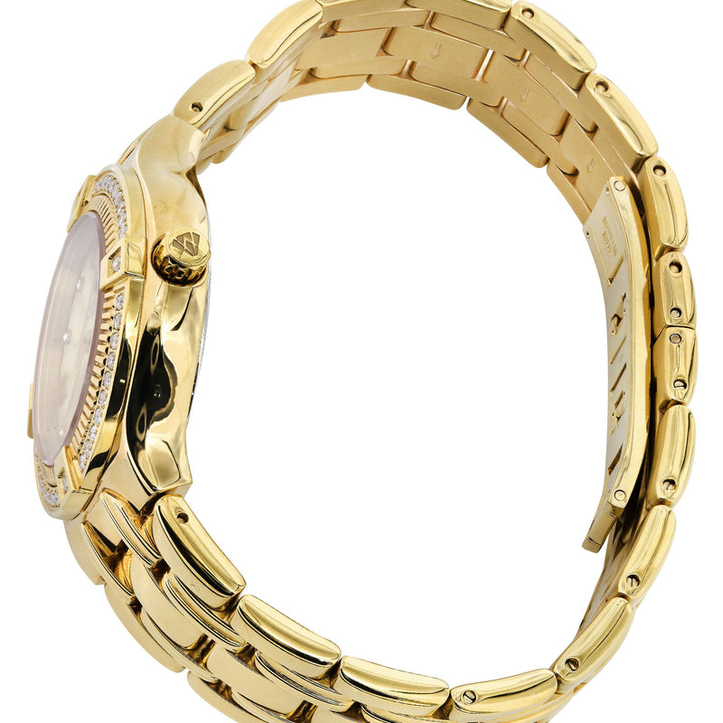 Womens Yellow Gold Tone Diamond Watch | Appx 0.65 Carats
