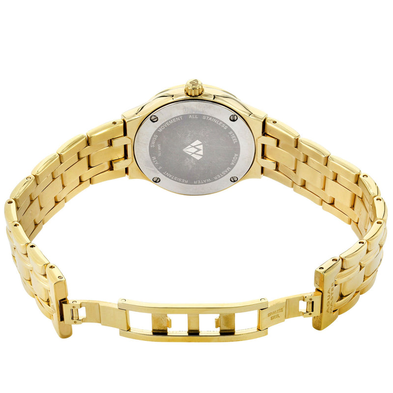 Womens Yellow Gold Tone Diamond Watch | Appx 0.65 Carats