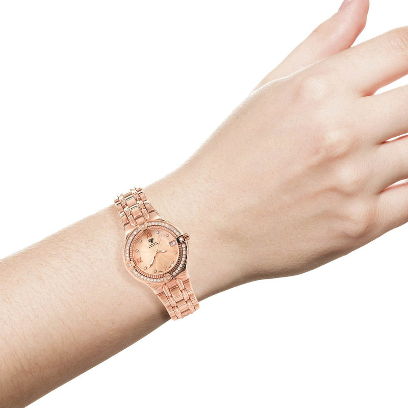 Womens Rose Gold Tone Diamond Watch | Appx 0.65 Carats