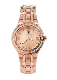 Womens Rose Gold Tone Diamond Watch | Appx 0.65 Carats