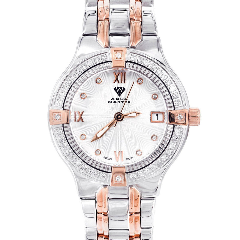 Womens Rose Gold Tone Diamond Watch | Appx 0.64 Carats
