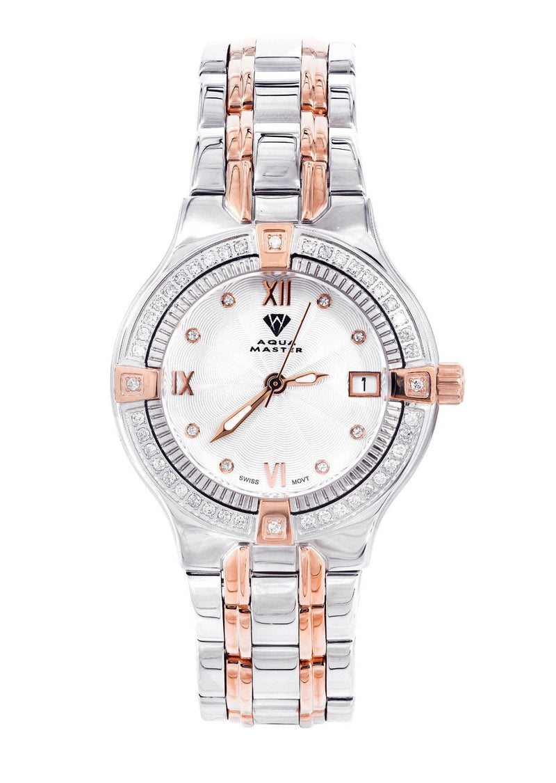 Womens Rose Gold Tone Diamond Watch | Appx 0.64 Carats