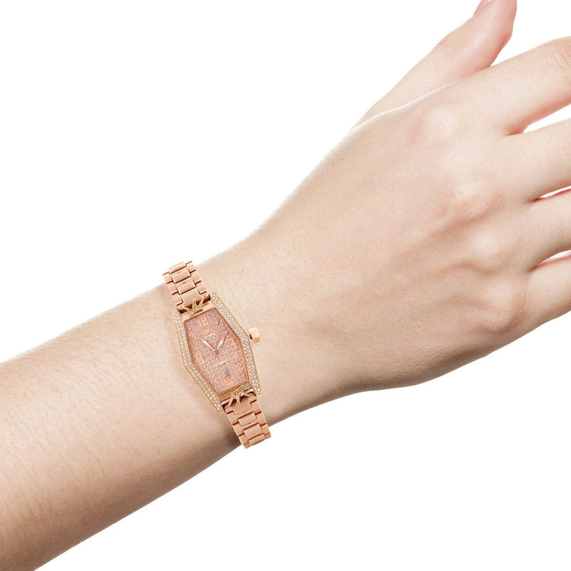 Womens Rose Gold Tone Diamond Watch | Appx  1.5 Carats