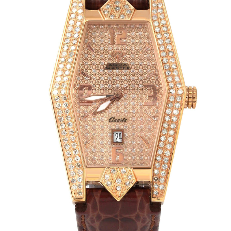 Mens Rose Gold Tone Diamond Watch | Appx. 1.5 Carats