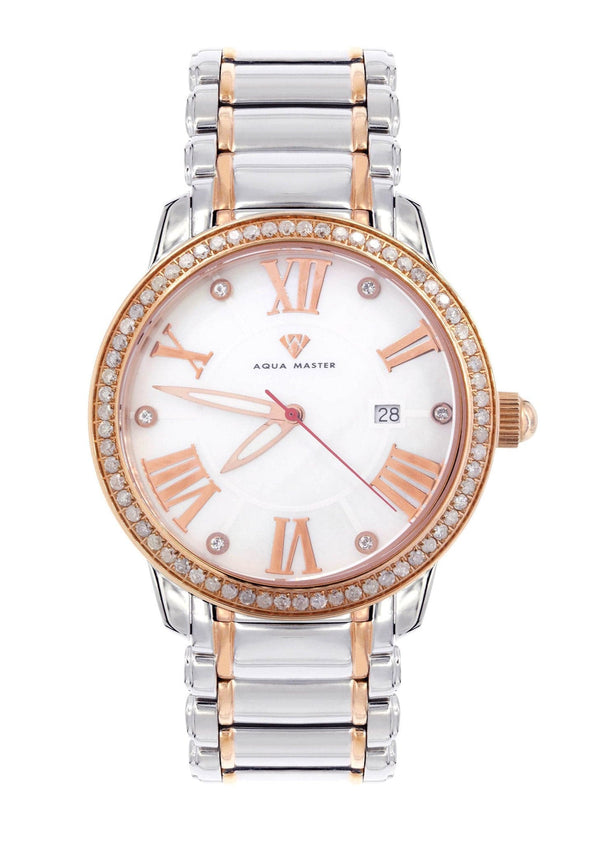 Mens Rose Gold Tone Diamond Watch | Appx. 1.75 Carats