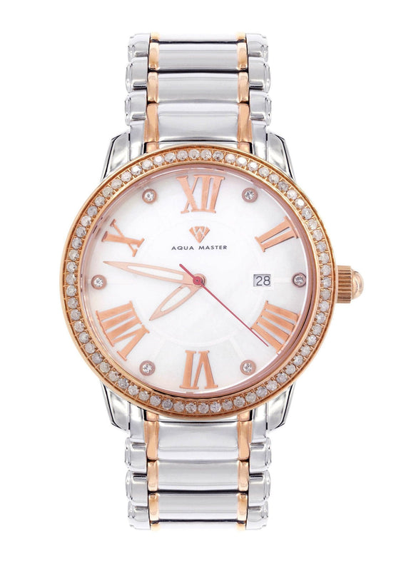 Mens Rose Gold Tone Diamond Watch | Appx. 1.75 Carats