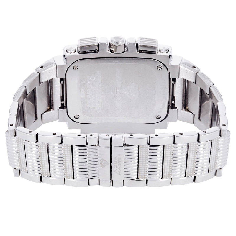 Mens White Gold Tone Diamond Watch | Appx. 0.16 Carats