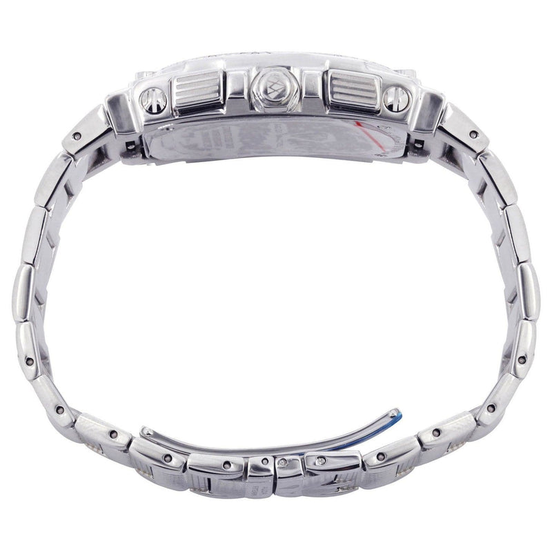 Mens White Gold Tone Diamond Watch | Appx. 0.16 Carats