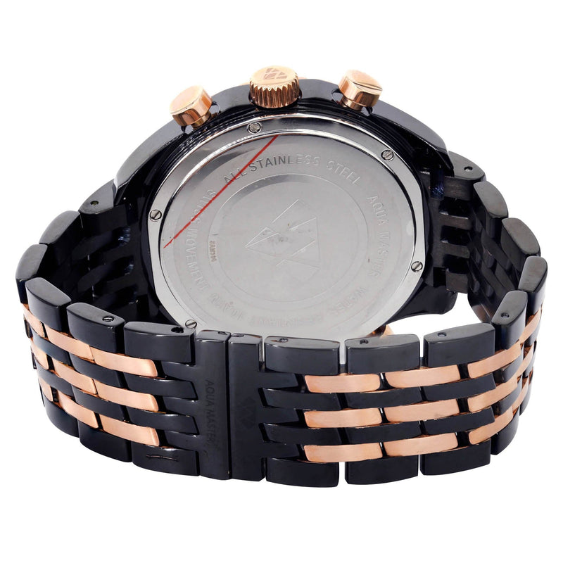 Mens Black & Rose Gold Tone Diamond Watch | Appx. 1.5 Carats