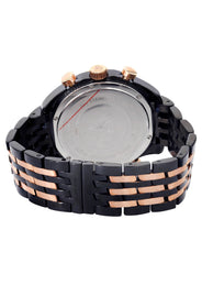 Mens Black & Rose Gold Tone Diamond Watch | Appx. 1.5 Carats