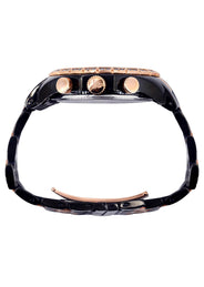 Mens Black & Rose Gold Tone Diamond Watch | Appx. 1.5 Carats