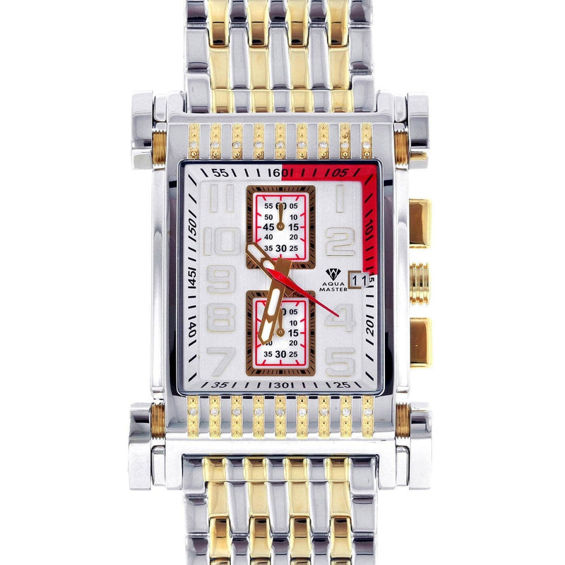 Mens Yellow Gold  Tone Diamond Watch | Appx. 0.195 Carats