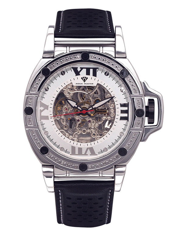 Mens White Gold Tone Diamond Watch | Appx. 0.27 Carats