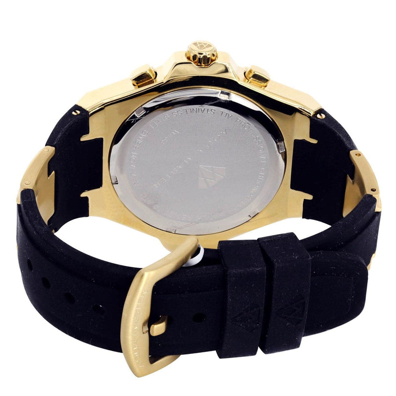 Mens Yellow Gold Tone Diamond Watch | Appx. 0.26 Carats