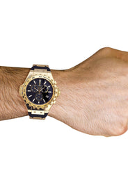 Mens Yellow Gold Tone Diamond Watch | Appx. 0.26 Carats