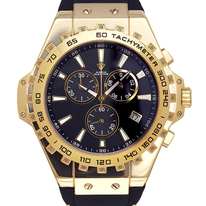 Mens Yellow Gold Tone Diamond Watch | Appx. 0.26 Carats
