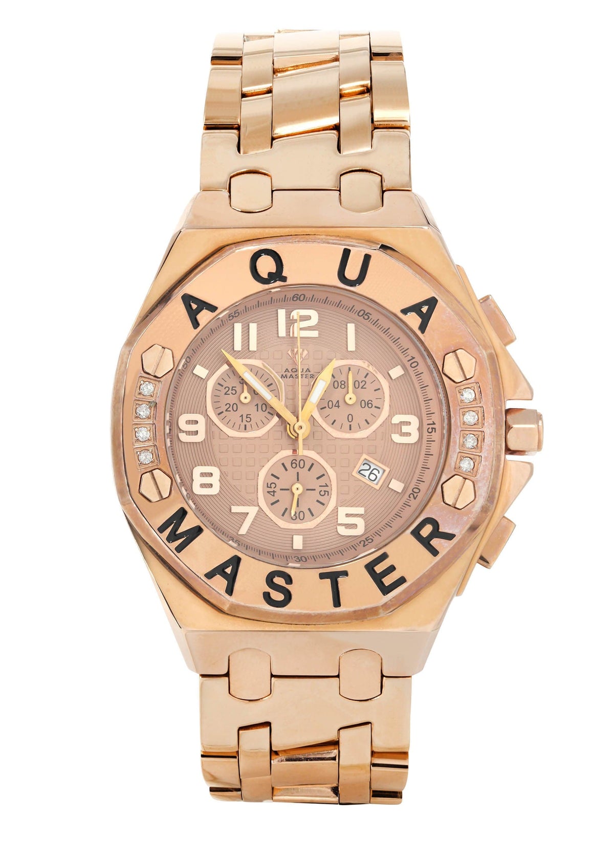 Mens Rose Gold Tone Diamond Watch | Appx. 0.8 Carats