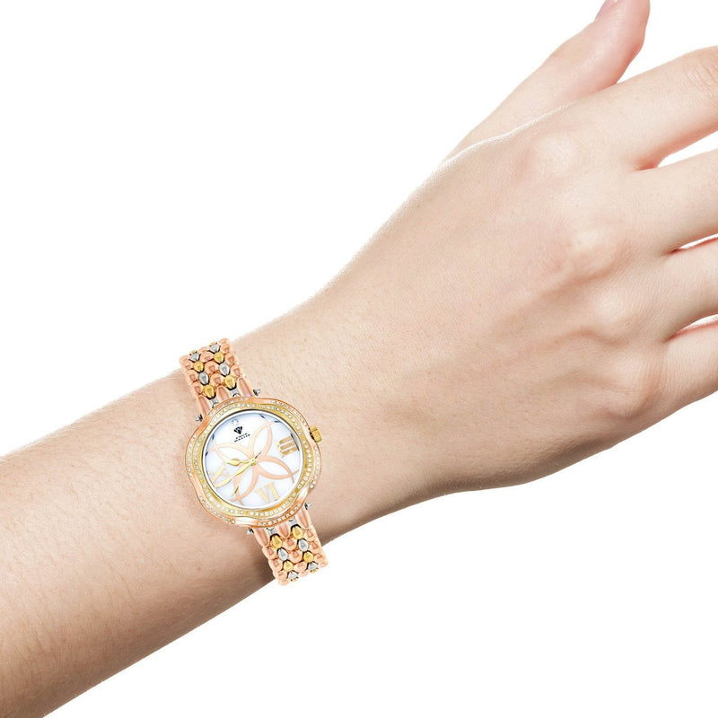 Womens Rose Gold Tone Diamond Watch | Appx 0.86 Carats