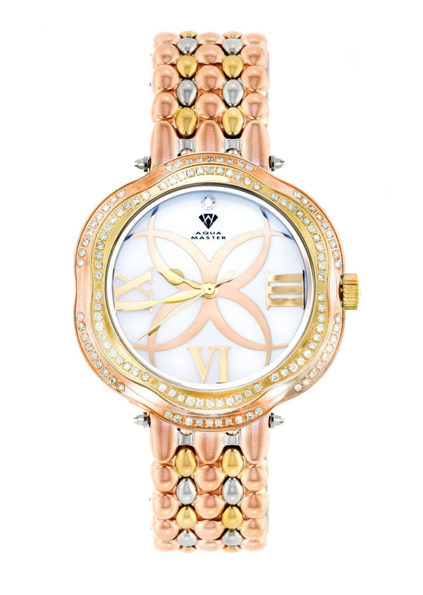 Womens Rose Gold Tone Diamond Watch | Appx 0.86 Carats