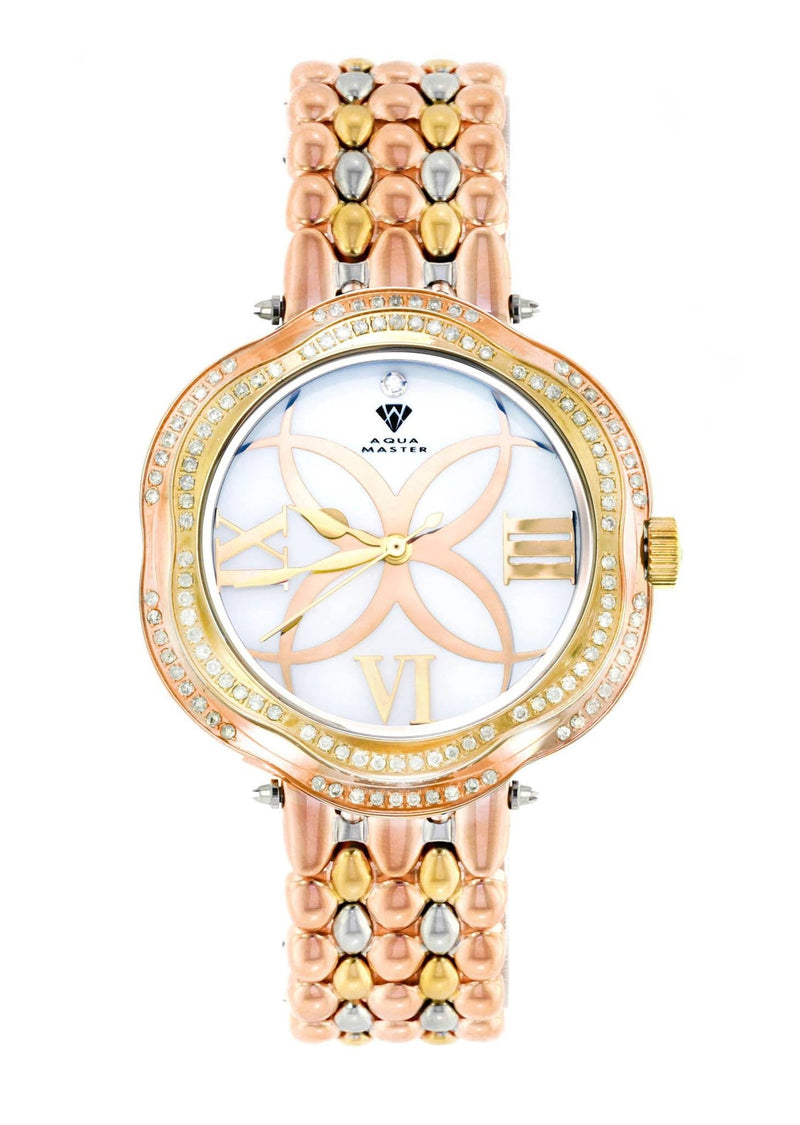 Womens Rose Gold Tone Diamond Watch | Appx 0.86 Carats