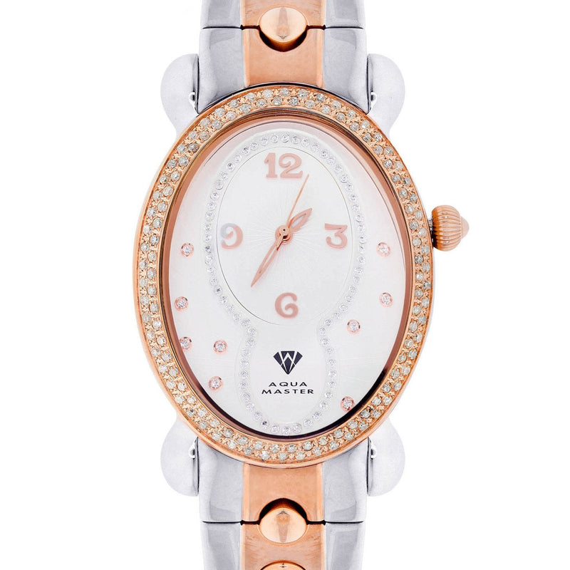Womens Rose Gold Tone Diamond Watch | Appx 1.01 Carats