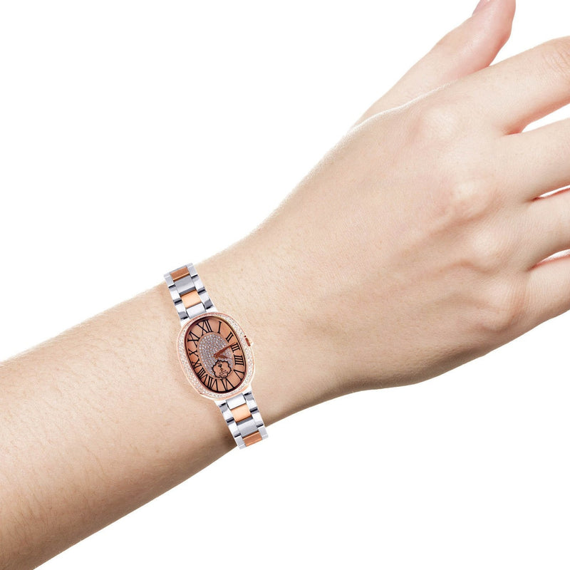 Womens Rose Gold Tone Diamond Watch | Appx 0.87 Carats