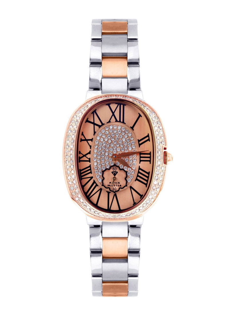 Womens Rose Gold Tone Diamond Watch | Appx 0.87 Carats