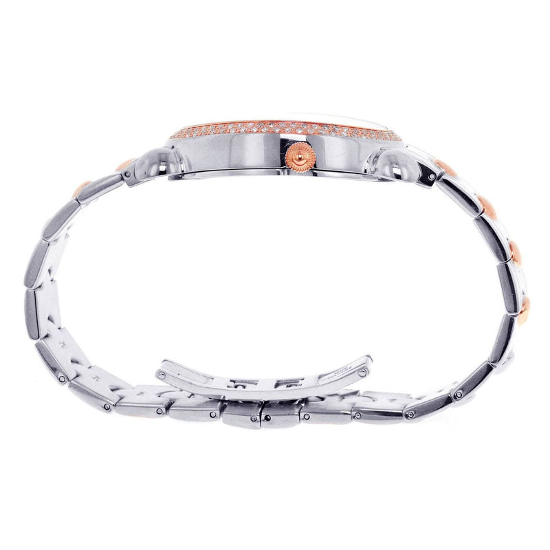 Womens Rose Gold Tone Diamond Watch | Appx 0.87 Carats
