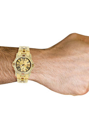 Mens Yellow Gold Tone Diamond Watch | Appx. 1.76 Carats