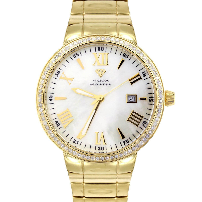 Mens Yellow Gold Tone Diamond Watch | Appx. 1.27 Carats