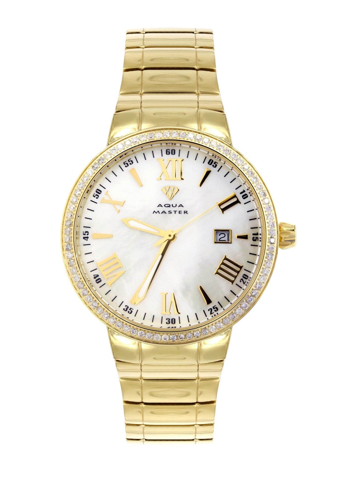 Mens Yellow Gold Tone Diamond Watch | Appx. 1.27 Carats