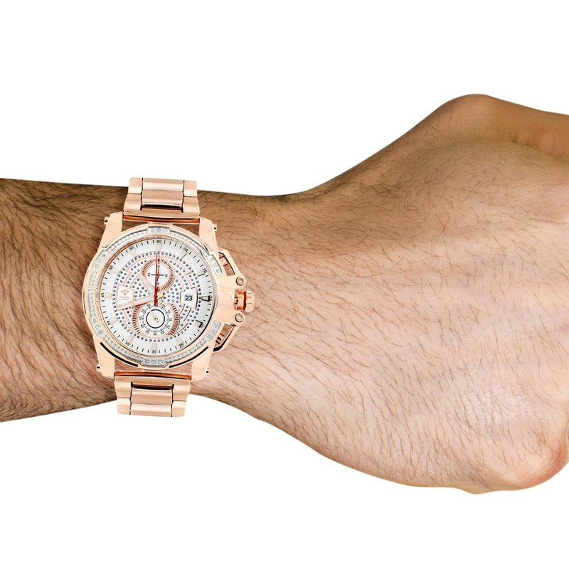 Mens Rose Gold Tone Diamond Watch | Appx. 0.24 Carats