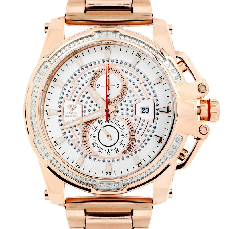 Mens Rose Gold Tone Diamond Watch | Appx. 0.24 Carats