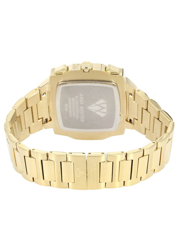 Mens Yellow Gold Tone Diamond Watch | Appx. 0.28 Carats