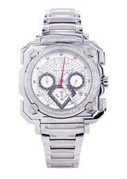 Mens White Gold Tone Diamond Watch | Appx. 0.25 Carats