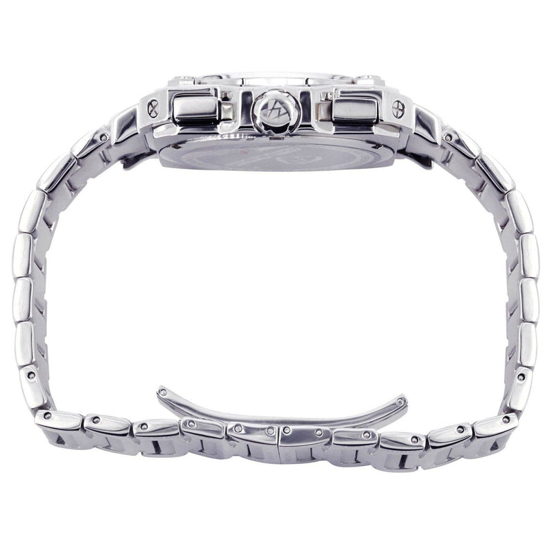 Mens White Gold Tone Diamond Watch | Appx. 0.25 Carats