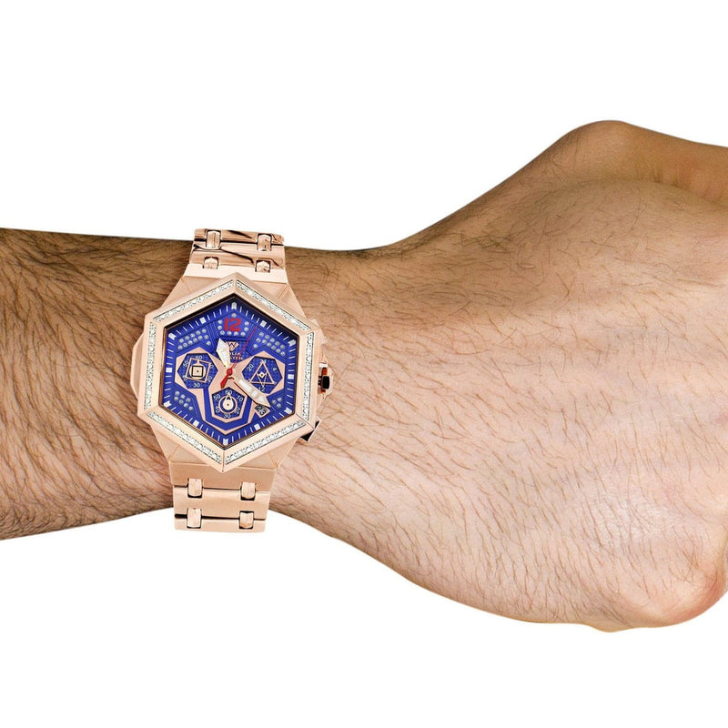 Mens Rose Gold Tone Diamond Watch | Appx. 0.245 Carats