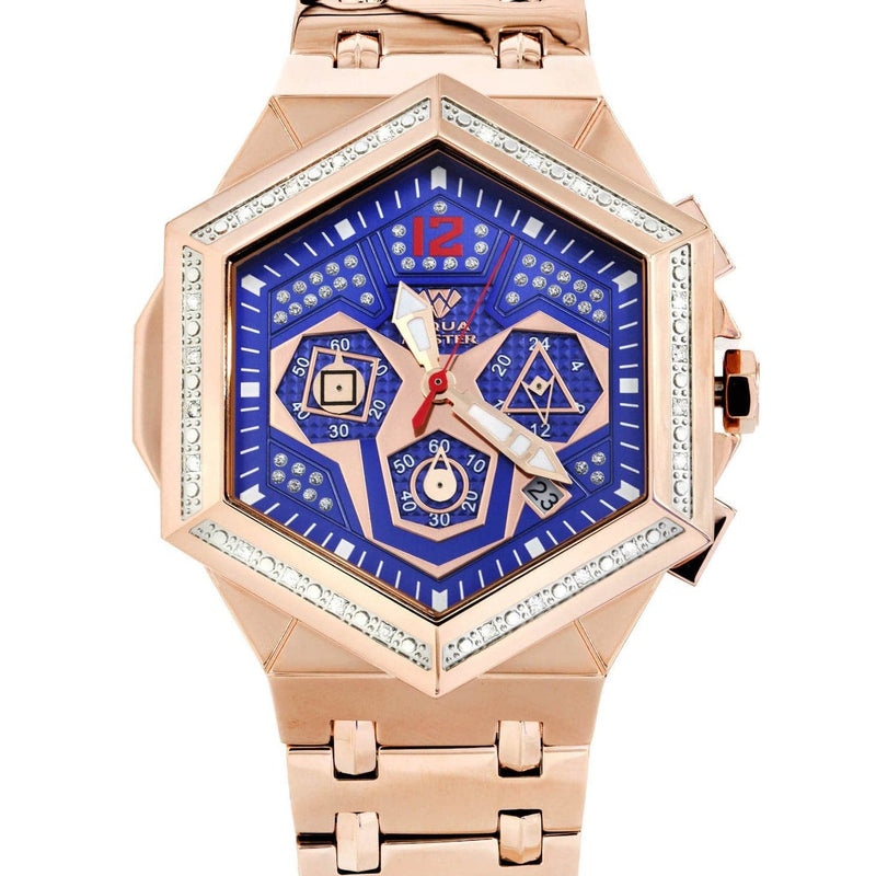 Mens Rose Gold Tone Diamond Watch | Appx. 0.245 Carats