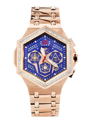 Mens Rose Gold Tone Diamond Watch | Appx. 0.245 Carats