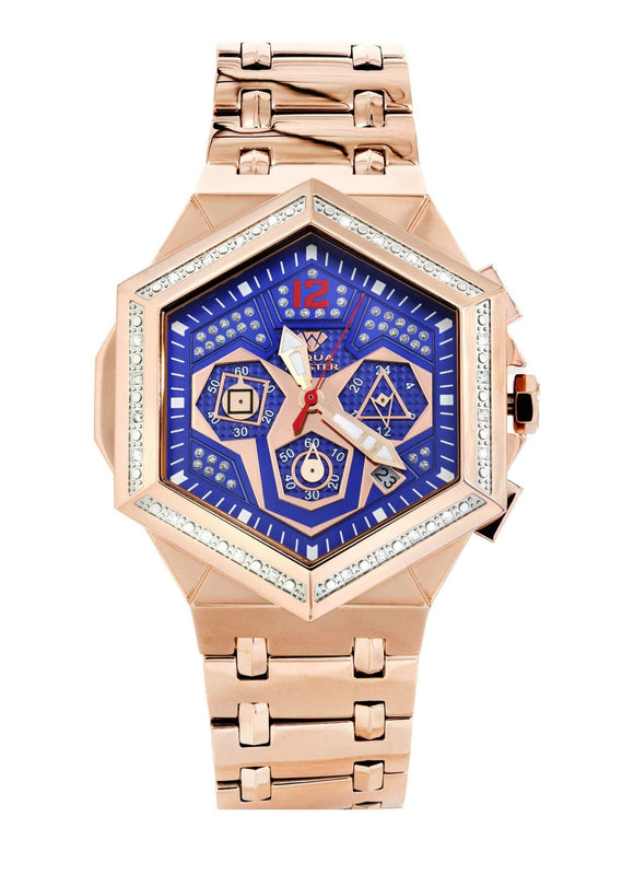 Mens Rose Gold Tone Diamond Watch | Appx. 0.245 Carats
