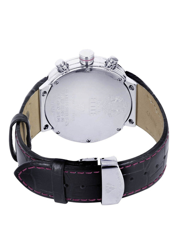 Mens White Gold Tone Watch