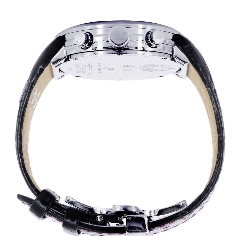 Mens White Gold Tone Watch