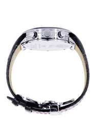Mens White Gold Tone Watch