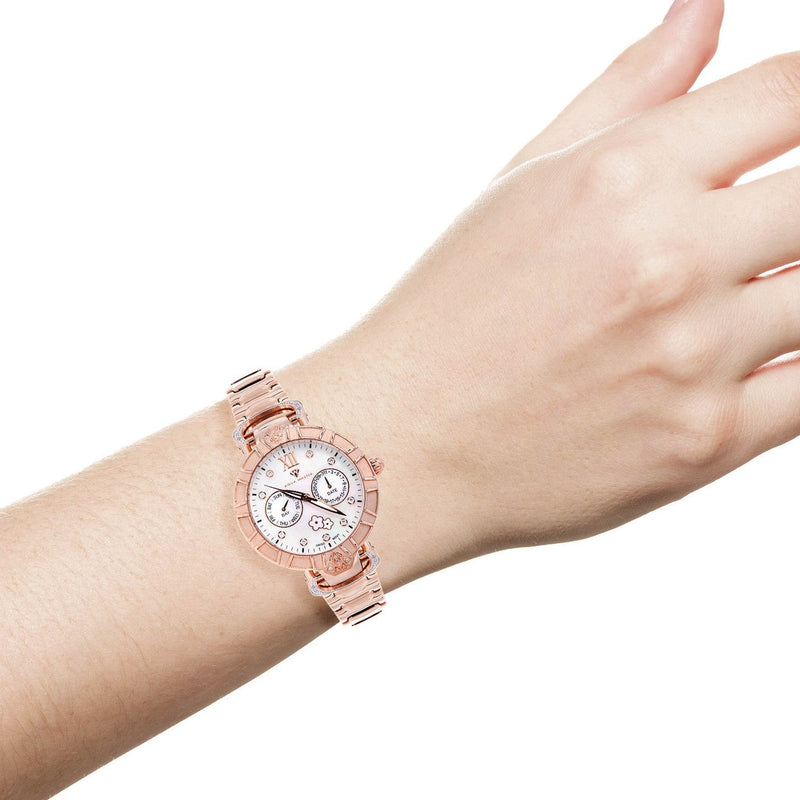 Womens Rose Gold Tone Diamond Watch | Appx 0.15 Carats