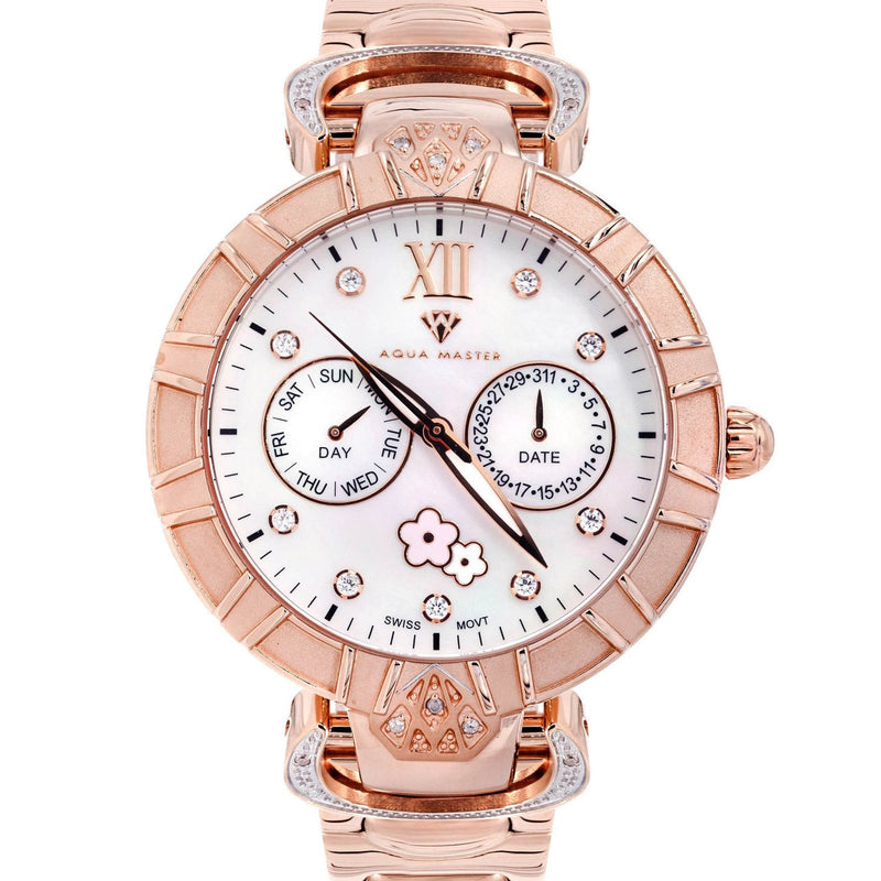 Womens Rose Gold Tone Diamond Watch | Appx 0.15 Carats